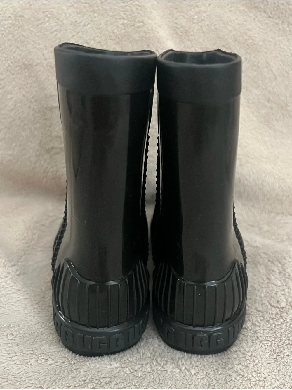 NWB UGG Drizlita Toddler Black Glossy Pull-On Rain Boots